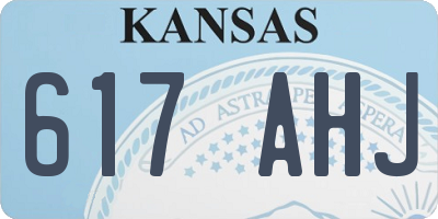 KS license plate 617AHJ