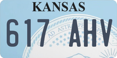 KS license plate 617AHV