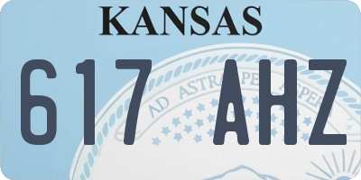 KS license plate 617AHZ
