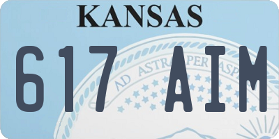 KS license plate 617AIM