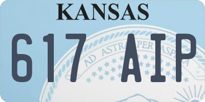 KS license plate 617AIP