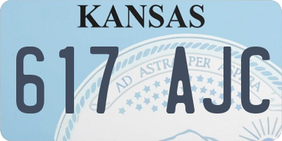 KS license plate 617AJC