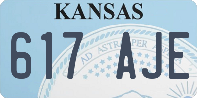 KS license plate 617AJE