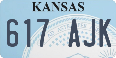 KS license plate 617AJK