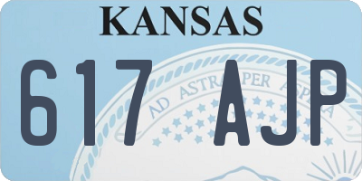 KS license plate 617AJP