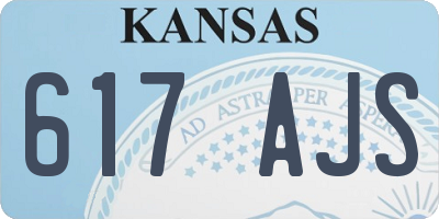 KS license plate 617AJS