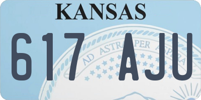 KS license plate 617AJU
