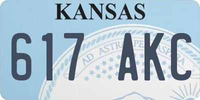 KS license plate 617AKC