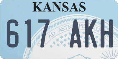 KS license plate 617AKH