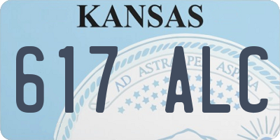 KS license plate 617ALC