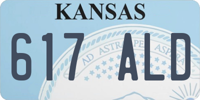 KS license plate 617ALD