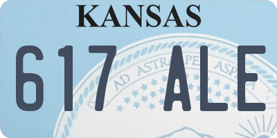 KS license plate 617ALE