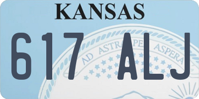 KS license plate 617ALJ