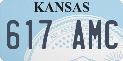 KS license plate 617AMC