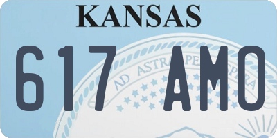 KS license plate 617AMO