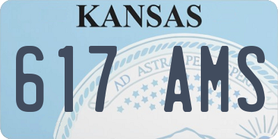 KS license plate 617AMS