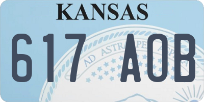 KS license plate 617AOB