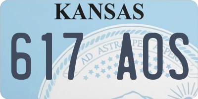 KS license plate 617AOS