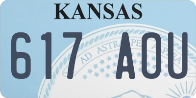 KS license plate 617AOU