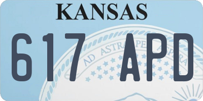 KS license plate 617APD