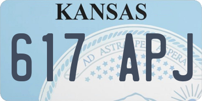 KS license plate 617APJ