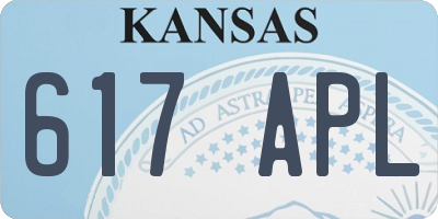 KS license plate 617APL