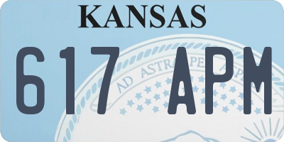 KS license plate 617APM