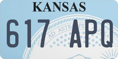 KS license plate 617APQ