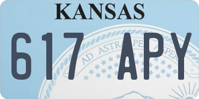 KS license plate 617APY