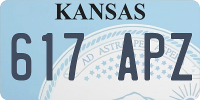 KS license plate 617APZ