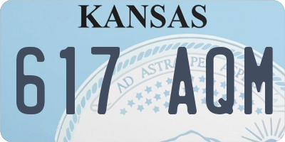 KS license plate 617AQM