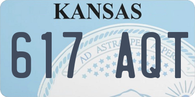 KS license plate 617AQT