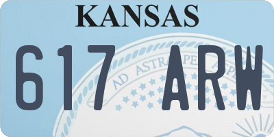 KS license plate 617ARW