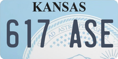 KS license plate 617ASE