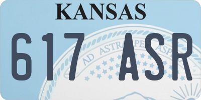 KS license plate 617ASR