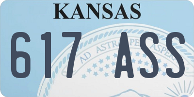 KS license plate 617ASS