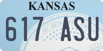 KS license plate 617ASU