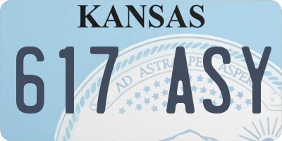KS license plate 617ASY