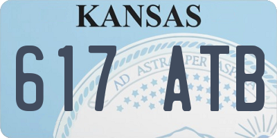 KS license plate 617ATB