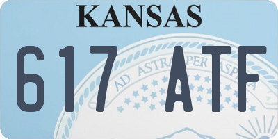 KS license plate 617ATF