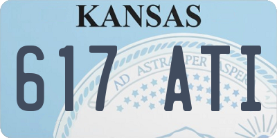 KS license plate 617ATI