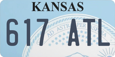 KS license plate 617ATL