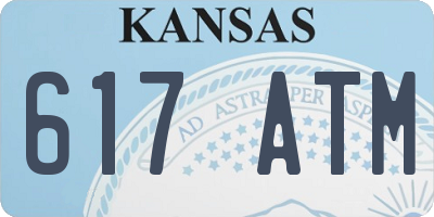 KS license plate 617ATM