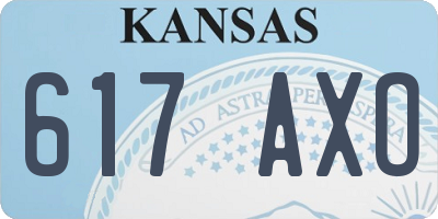 KS license plate 617AXO