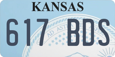KS license plate 617BDS