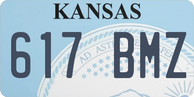 KS license plate 617BMZ