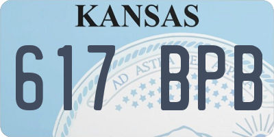 KS license plate 617BPB