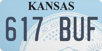 KS license plate 617BUF