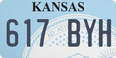 KS license plate 617BYH