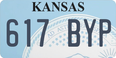 KS license plate 617BYP